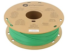 PA02006 Filamento: PLA 1,75mm verde 190-230°C 1kg Temp.Tavolo: 45°C POLYMAKER