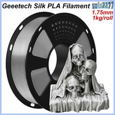 Geeetech Silk PLA filamento stampante 3D 1,75 mm 1 kg/rotolo seta lucida argento DE