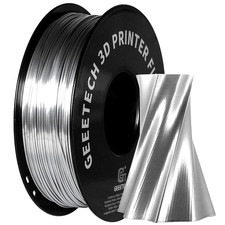 1 kg Geeetech Silk PLA filamento stampante 3D 1,75 mm seta lucida finitura argento lucido