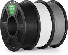 Filamento PLA PRO 1.75 Mm, 3 Kg: Nero + Bianco + Grigio (3×1 Kg), Maggiore Tenac