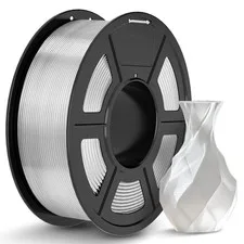 TECBEARS Filamento PLA 1.75mm Trasparente 1KG, Filamento per Stampante 3D, Preci