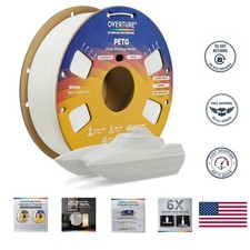 Filamento PETG resistente alle intemperie 1 kg 1,75 mm - Resistenza e versatilità in bianco