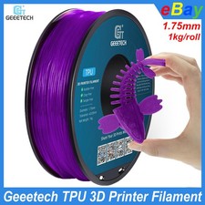 Geeetech filamento TPU 1,75 mm 1 kg trasparente viola morbido TPU filamento stampante 3D