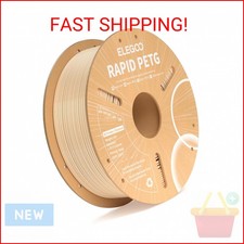 ELEGOO Filamento PETG Rapido 1,75mm Beige 1KG, Stampante 3D Alta Velocità 30-600mm/s Fi