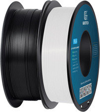 3D Filamento PLA 1,75 Mm, per Stampante 3D Un Rotolo Ciascuno in Bianco E Nero,N
