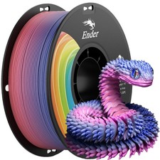 Filamento stampante 3D Creality 1,75 mm, aggiornamento arcobaleno 1 kg, 1 kg Pla+ 