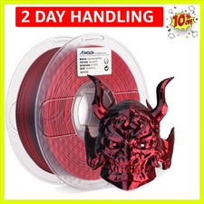 Silk PLA Filamento per Stampante 3D, Seta Doppio Colore Rosso Nero Filamento PLA 1,75mm,...