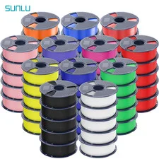 10×1KG SUNLU Filamento PLA di 1,75 mm, stampa liscia, filamenti ben feriti