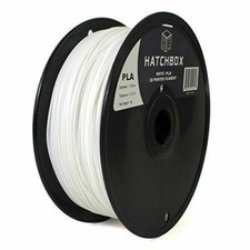 HATCHBOX PLA 1,75 mm Filamento per stampante 3D in bianco, bobina da 1 kg