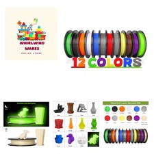 PLA Pro Confezione Filamento Stampante 3D 1,75mm, 12 Confezioni Colori Assortiti, Ordinatamente Wo...