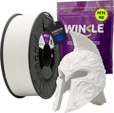 WINKLE Filamento PETG 1.75Mm Bianco Glaciale, Bobina Da 1Kg, Filamento per Stamp