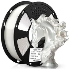 Geeetech filamento 3D seta filamento PLA 1,75 mm 1 kg/rotolo seta bianco lucido PLA