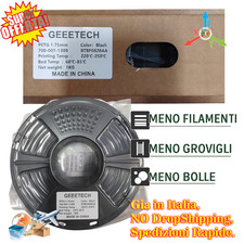 Filamento Bobina da 1kg Geeetech PETG Nero 1.75mm 3D printer / stampante