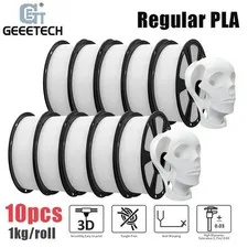 10 kg Geeetech filamento PLA 1,75 mm 1 kg/rotolo bianco PLA filamento stampante 3D DE