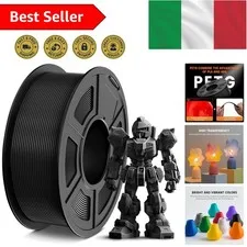 Filamento PETG 1.75mm Nero 1kg - Alta Qualità per Stampa 3D Flessibile e Resi...