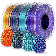 Filamento Silk PLA+ 1,75mm 250g Stampante 3D Multicolore SUNLU 250gx4 Setosa
