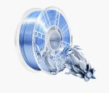 Filamento PLA 1.75mm 1kg – Bicolore Blu/Argento – Alta Qualità per Stampanti 3D