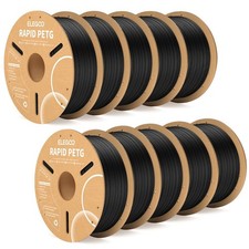 PETG Filament 1.75mm 10KG 600mm 0.02mm 10 Pack 1kg Cardboard Spool ELEGOO Rapid