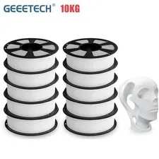 10 kg 1 kg/rotolo Geeetech filamento stampante 3D 1,75 mm PLA bianco regolare PLA DE