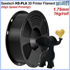 Geeetech filamento stampante 3D HS-PLA 1,75 mm 1 kg nero filamento rapido HS-PLA