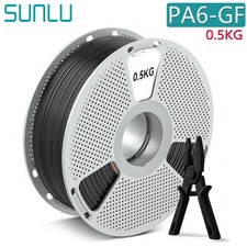 SUNLU 0,5 KG nero PA6-GF filamento stampante 3D 1,75 mm fibra di vetro filamento nylon