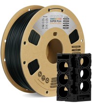 OVERTURE Filamento Super PLA+ 1,75mm, Durezza Migliorata PLA 1KG, Nero