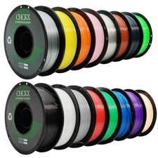 Pacchetto filamento stampante 3D 16 rotoli PETG 0,03 mm + - 0,03 mm 1 kg CHCKX 16 rotoli