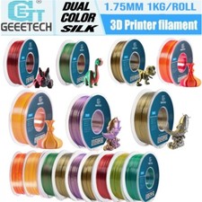 GEEETECH Filamento Silk PLA 1,75 Mm 1 Kg 2 Colori Per Stampante 3D Multicolore