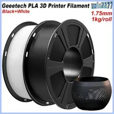 Geeetech filamento stampante 3D PLA 1,75 mm 1 kg/rotolo nero + 1 kg bianco filamento PLA