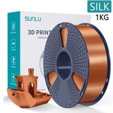 SUNLU 1KG rame rosso SILK PLA+ filamento stampante 3D 1,75 mm SETA senza bolle