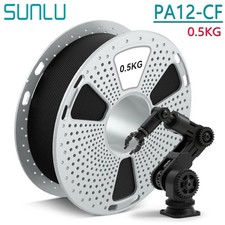 SUNLU 0,5 KG nero PA12-CF filamento stampante 3D 1,75 mm fibra di carbonio filamento nylon