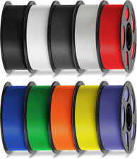 Pacchetto di filamento PLA premium da 1,75 mm, 10 colori, bobine da 1 kg, 10 kg totali
