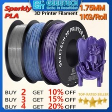 GEEETECH Sparkling PLA Filamento 1.75Mm 1Kg Argento/Blu/Viola Per Stampante 3D