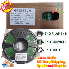 Filamento Bobina da 1kg Geeetech PETG Verde 1.75mm 3D printer / stampante
