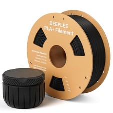 DEEPLEE PLA Plus 1,75 mm filamento nero 1 kg, PLA+ 3D 1 KG PLA+, 1 kg 