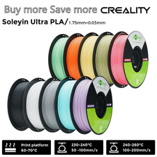 Filamento stampante 3D Creality Soleyin Ultra PLA 1,75mm alta velocità 30-300mm/s EU