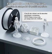 FILAMO 3D FILAMENTO STAMPANTE 3D,  PETG BASIC , 1.75 MM, 1 KG, VARIE COLORI