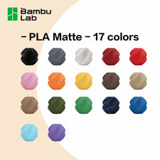 Bambu Lab - Filamento de Impresión 3D PLA MATTE Todos los colores Refill y Spool