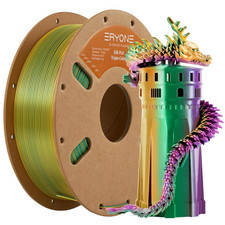 Filamento PLA in Seta Tricolore  1,75 Mm, Filamento per Stampante 3D PLA +/-0,03