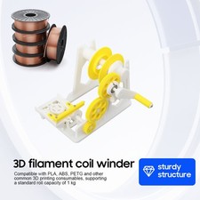 Robusto Avvolgitore Filamento 3D PETG Plastica Giallo Bianco per Rotoli da 1Kg