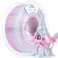 Filamento stampante 3D seta PLA lucido multicolore sfumato arcobaleno 1 kg AMOLEN 1,75 mm