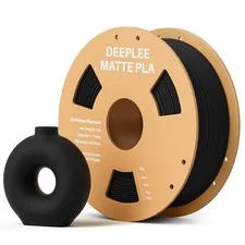 DEEPLEE Filamento Matte PLA 1,75 mm Finitura Opaca Nero 1 kg Precisione ±0,02 mm