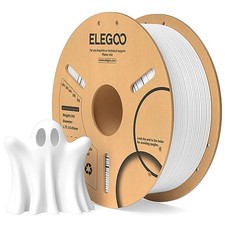 ELEGOO Filamento PLA 1.75mm Bianco 1KG, Filamento per Stampante 3D, Precisione D