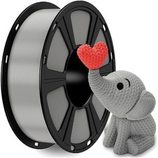 filamento 3D PETG, stampante 1,75 mm, grigio, 1 kg, precisione
