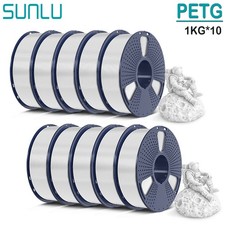 SUNLU PETG bianco 10 kg filamento stampante 3D 1,75 mm PETG bianco 10 rotoli senza bolla