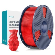Filamento 3D PLA+ trasparente, resistente, 1kg, Sunlu, facile stampa