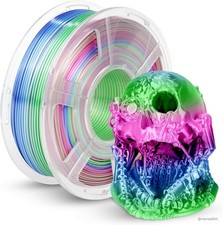 JAYO Filamento di seta arcobaleno PLA+ 1,75 mm, lucido 1,1 kg, 06 