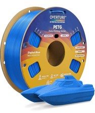 OVERTURE PETG Stampante 3D Diametro 1,75 mm, Bobina da 1 Kg (2,2lb), Blu Digitale 