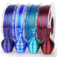 Silk PLA - Filamento per Stampante 3D, Multicolore, Arcobaleno, PLA Da 1,75 Mm,