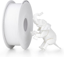 Filamento per Stampa 3D PLA 1,75mm, Bobina Riutilizzabile da 1Kg, Bianco Giada